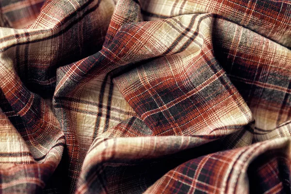 テクスチャや背景の市松模様の布がクローズ アップ — ストック写真