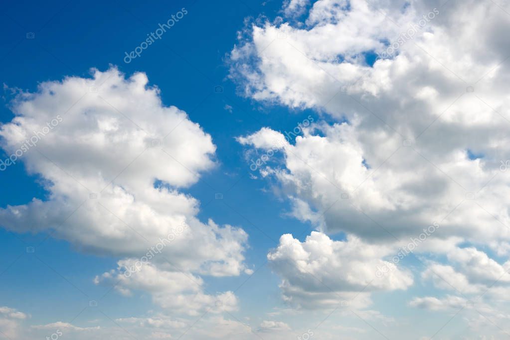 beautiful blue sky and clouds as background, summer landscape