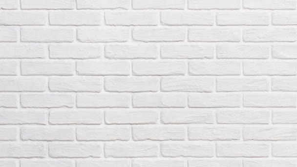 White Brick Wall Background Slide Effect — Stock video