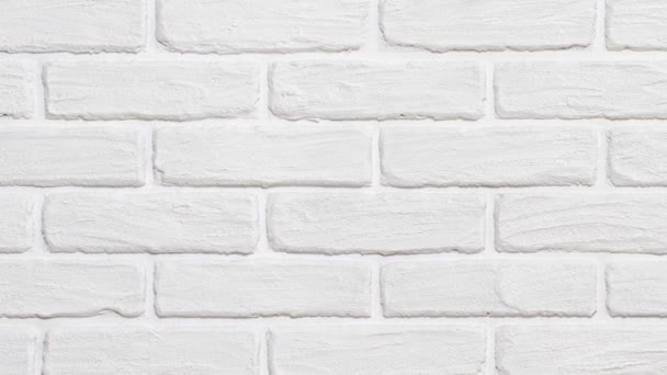 White Brick Wall Background Slide Effect — Stock video