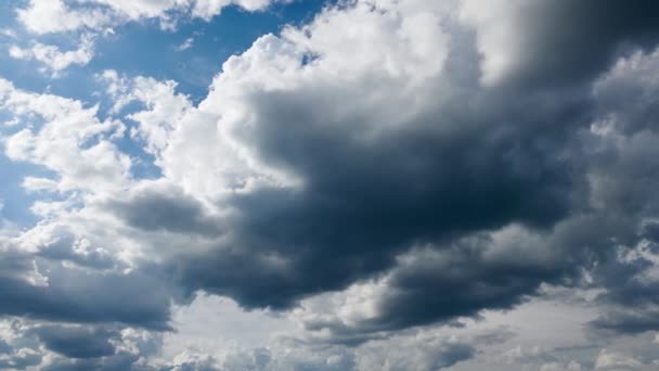 Timelapse Van Donkere Stormachtige Hemel Met Wolken — Stockvideo