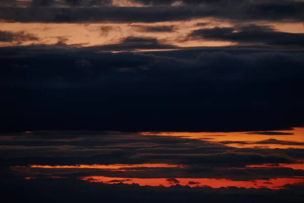 Timelapse of dark stormy sky with clouds at night — Stock Photo, Image