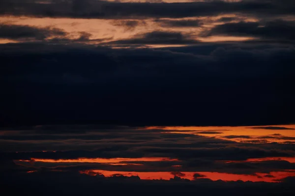 Timelapse of dark stormy sky with clouds at night — Stock Photo, Image