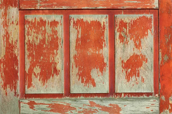 红色的旧木门纹理或背景 — 图库照片