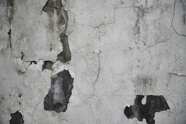背景或纹理的旧白色裂缝墙 — 图库照片