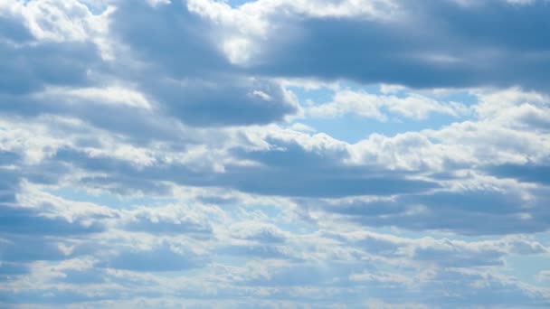 Céu Azul Bonito Brilhante Com Nuvens Para Fundo Textura — Vídeo de Stock