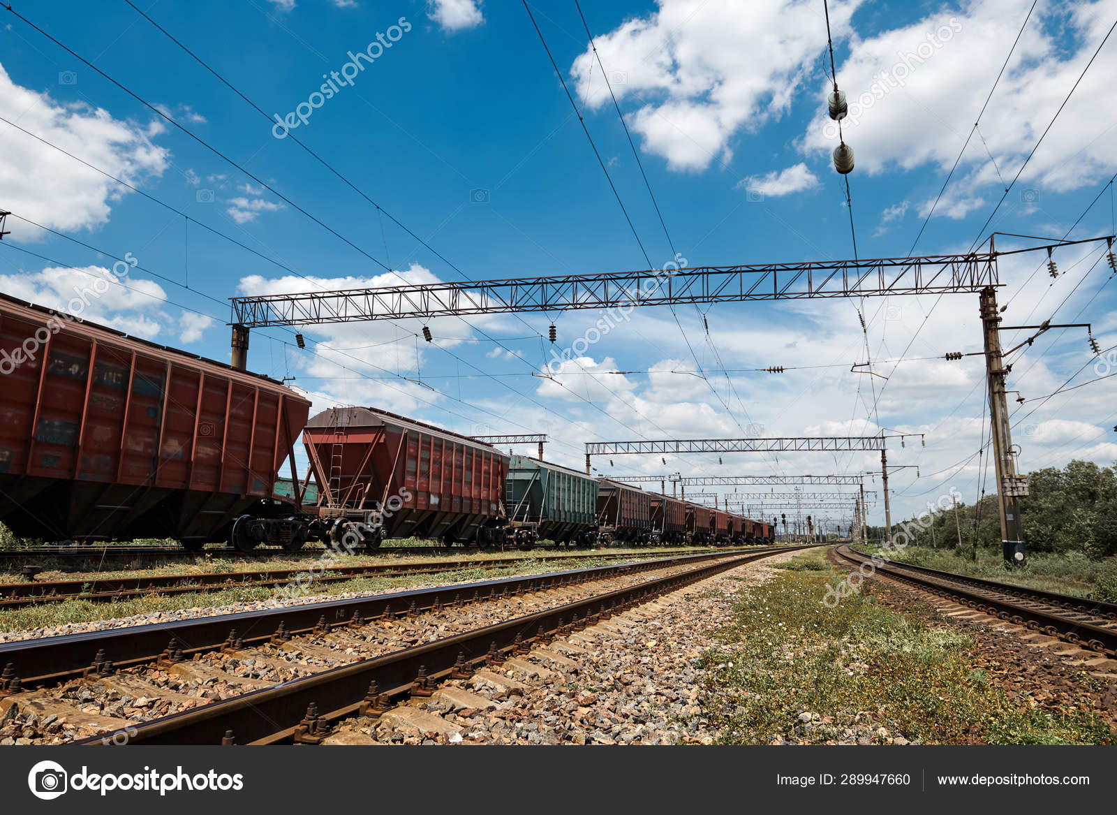 Industrial railway wagons, rails and infrastructure, electric power