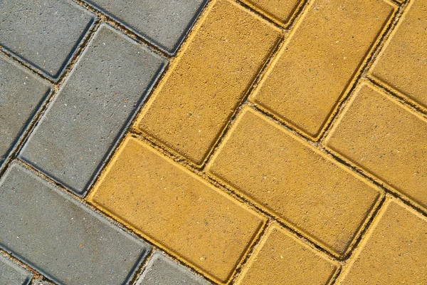 Yellow and grey paving tile for background or texture — Stock Photo, Image