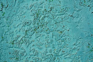 Eski paslı ve tırmalanmış demir yüzeyi - grunge yeşil doku veya arka plan, çizikli metal