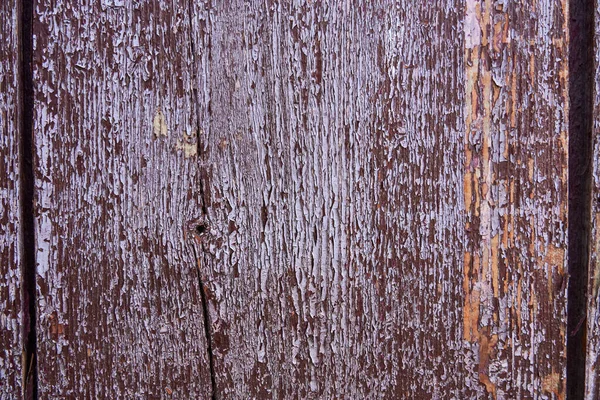 Vintage wood background with peeling paint, purple color — Stock Photo, Image
