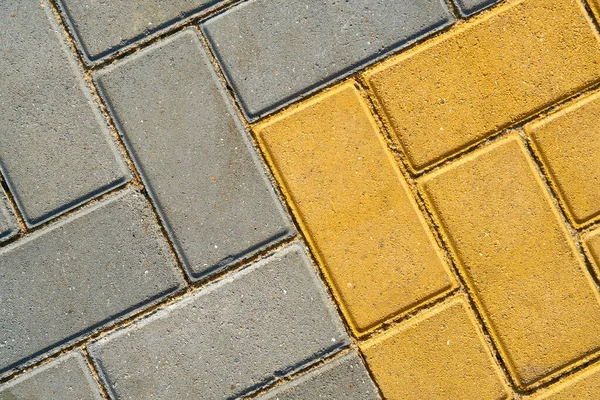 Yellow and grey paving tile for background or texture — Stock Photo, Image