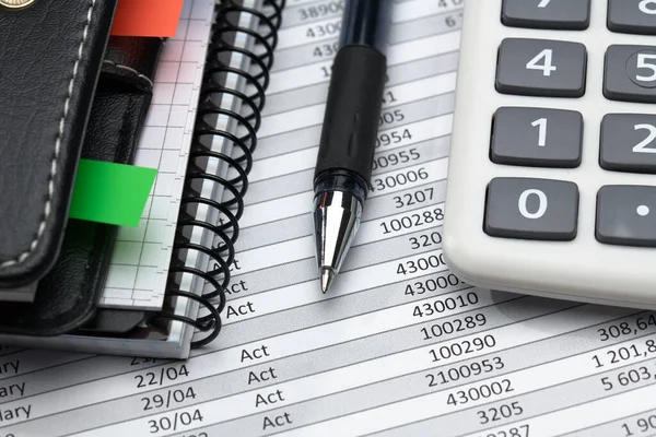 Business Office Desk Closeup Informes Financieros Análisis Contabilidad Conjunto Documentos —  Fotos de Stock