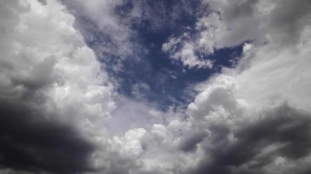 Lapso Tiempo Oscuro Cielo Tormentoso Antes Lluvia — Vídeos de Stock