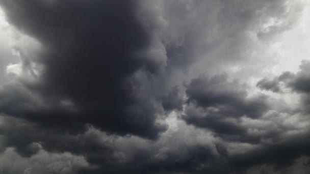 Lapso Tempo Céu Escuro Tempestuoso Antes Chuva — Vídeo de Stock