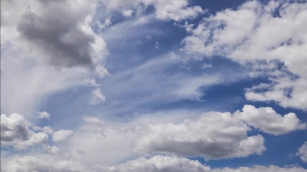 Timelapse Cielo Brillante Durante Día Hermosas Nubes Como Fondo — Vídeos de Stock