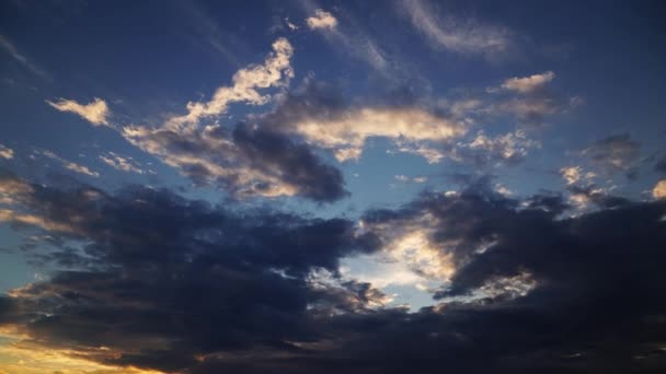 Часовий Проміжок Яскравого Неба Вдень Красиві Хмари Фон — стокове відео
