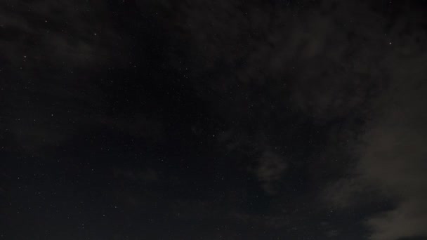 Vero Proprio Timelapse Del Cielo Notturno Stelle Lattea Cadendo Meteore — Video Stock