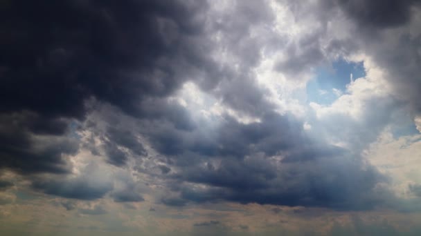 Zeitraffer Eines Dunklen Stürmischen Himmels Vor Dem Regen — Stockvideo