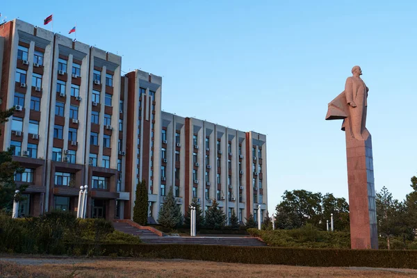 Tiraspol Transdniéster Moldavia Agosto 2020 Centro Ciudad Edificio Del Gobierno — Foto de Stock