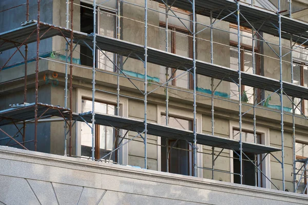 Scaffolding New Building Background — Stock Photo, Image