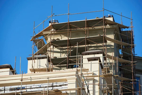 Scaffolding New Building Background — Stock Photo, Image