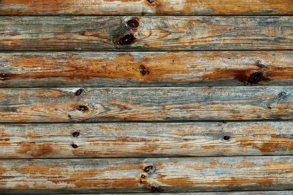 Oude Verweerde Houten Planken Als Bruine Ondergrond Schilferende Verf Scheuren — Stockfoto