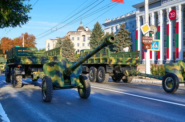 Tiraspol Podněstří Září 2020 Vojenská Přehlídka Věnovaná Výročí Nezávislosti Objednané — Stock fotografie