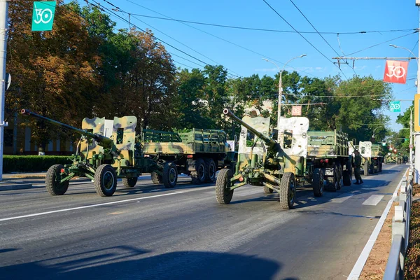 Tiraspol Transdniéster Septiembre 2020 Desfile Militar Dedicado Aniversario Independencia Ordenó — Foto de Stock