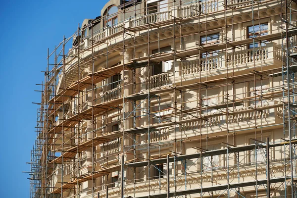 Scaffolding New Building Background — Stock Photo, Image