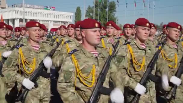 Tiraspol Transnístria Moldávia Setembro 2020 Parada Militar Dedicada Trigésimo Aniversário — Vídeo de Stock