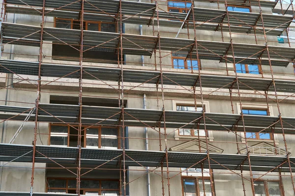 Andamios Nuevo Edificio Como Fondo — Foto de Stock