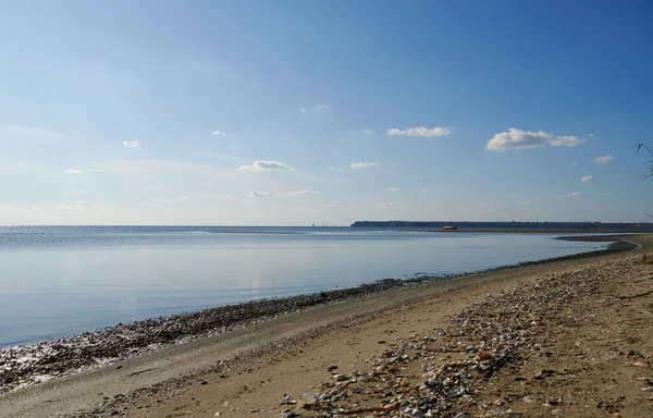 Meer Himmel Und Wolken Als Hintergrund Während Des Tages Hell — Stockfoto