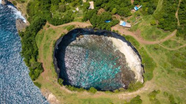 Hava en iyi atış Nusa Penida Adası, Bali, Endonezya 