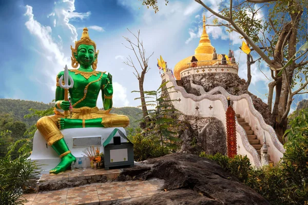 Statue thaïlandaise Bouddha vert — Photo