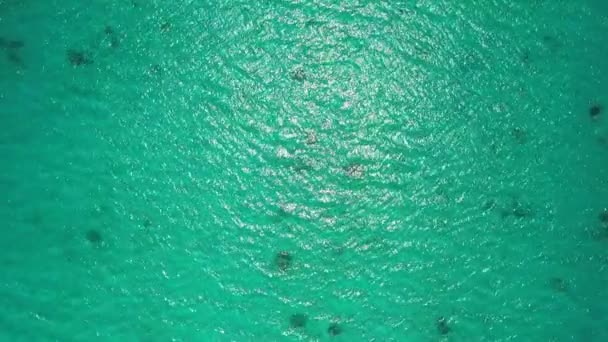 Aerial Drone Shot Tropical Sea Water Surface Texture High Closer Video Clip