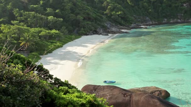 Escena Idílica Playa Tropical Isla Similan Tailandia — Vídeos de Stock