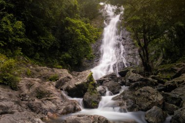 Sarika Milli Parkı, Nakhon Nayok, Tayland hareketli şelale çağlayan. Doğa arka plan ve yağışlı sezon sırasında seyahat hedef.