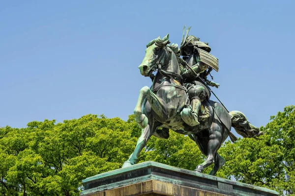 Great Samurai Kusunoki Masashige Statue Copy Space Text Located East — Stock Photo, Image