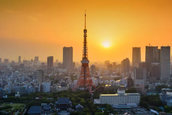 Tokio Japón Mayo 2017 Arquitectura Torre Tokio Atardecer Desde Vista —  Fotos de Stock