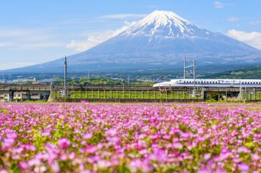 Shinkansen Dağı Fuji için gök gürültüsü