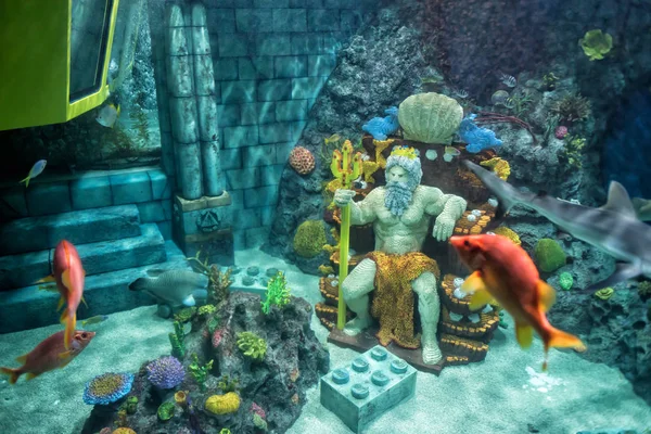 Poseidon ang fish at Legoland submarine — Stock Photo, Image