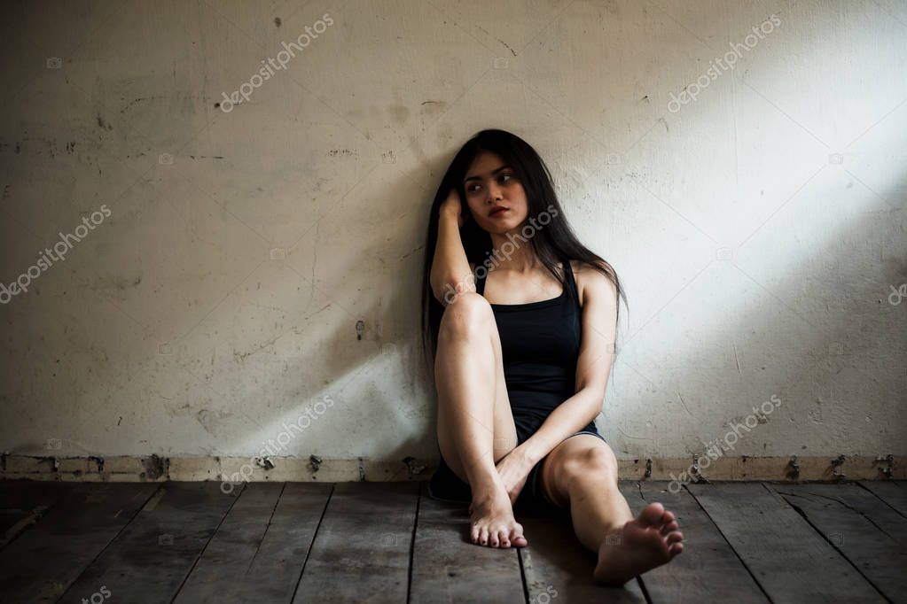 Asian girls in pain
