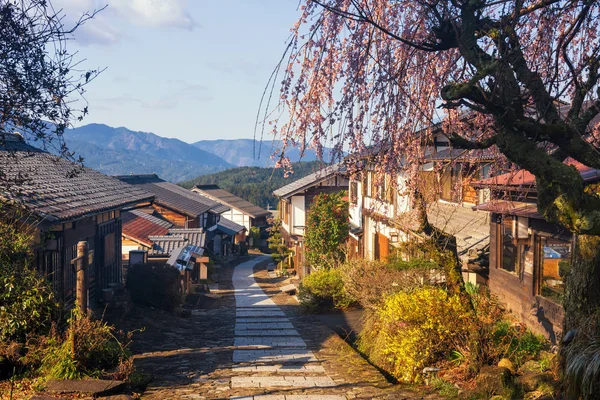 마고메 주쿠 포스트 타운·키소 계곡 — 스톡 사진