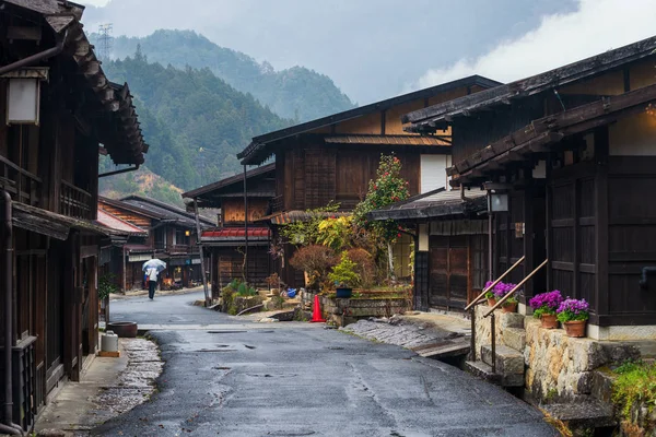 Staré město tsumago Juku, údolí Kiso — Stock fotografie