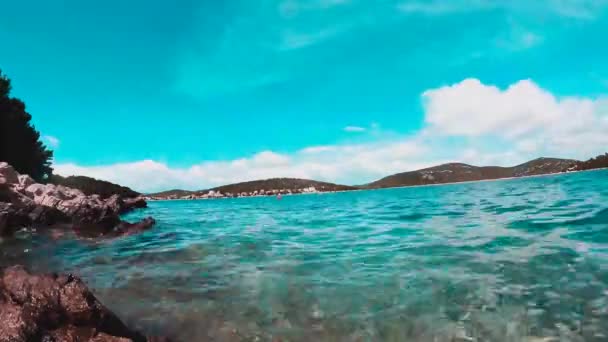 海と島のタイムラプス — ストック動画
