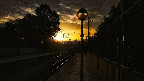 tren istasyonu Barcelona, İspanya.