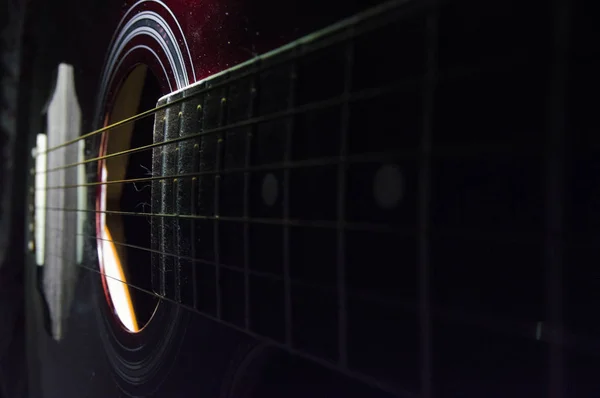 Bazı gitar telleri Close-up.