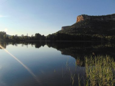 Cuenca, İspanya'da doğanın muhteşem manzarası.