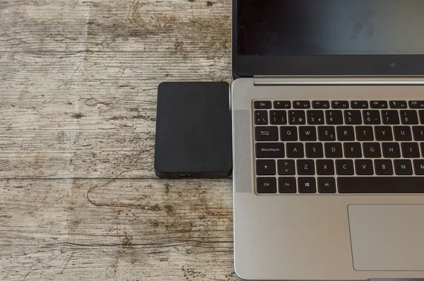 stock image Technological objects in a table.