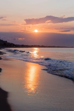 Barselona Port Ginesta plajı manzara fotoğrafı.